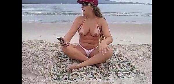  my wife gets naked on the public beach for a few bucks
